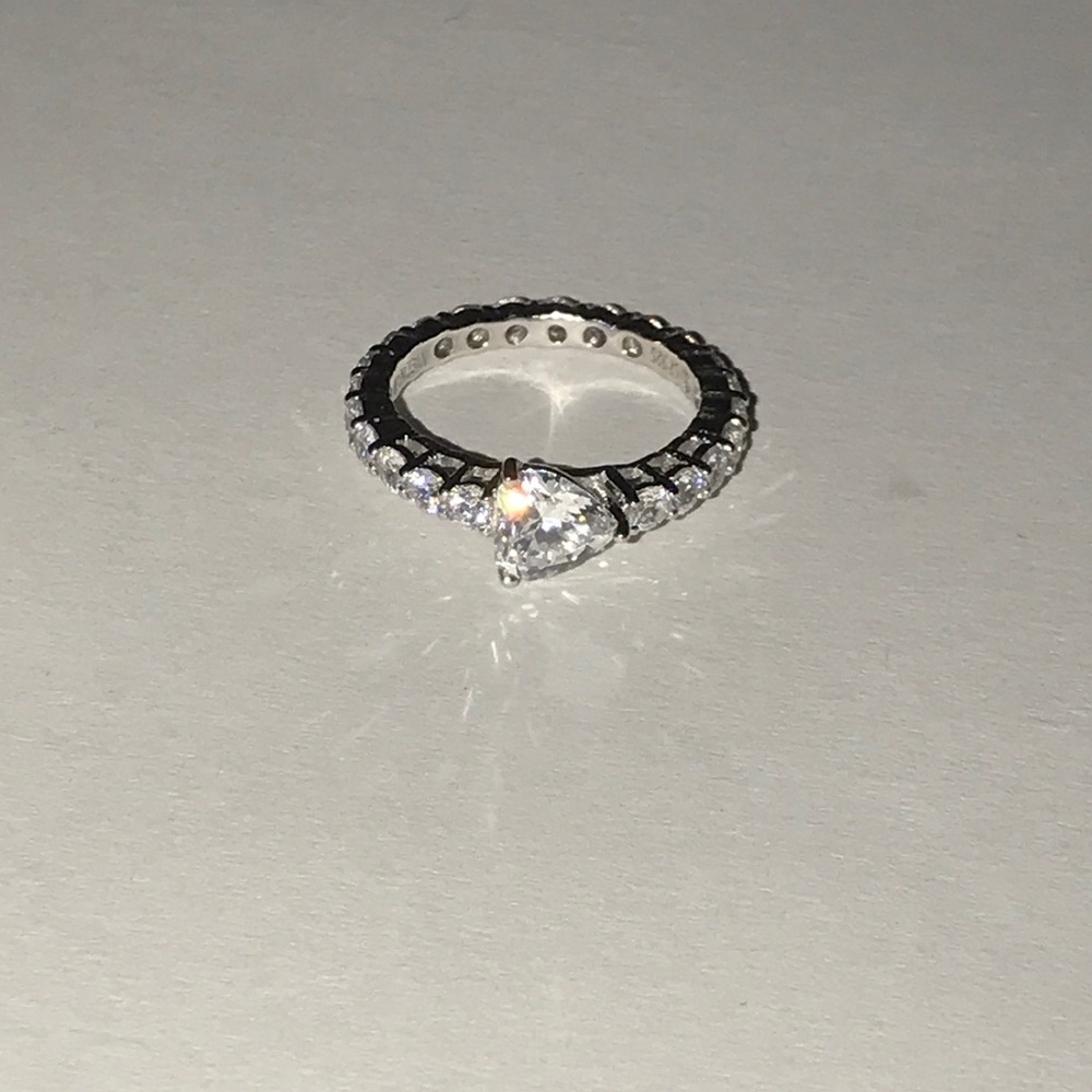 Sterling silver and CZ ring